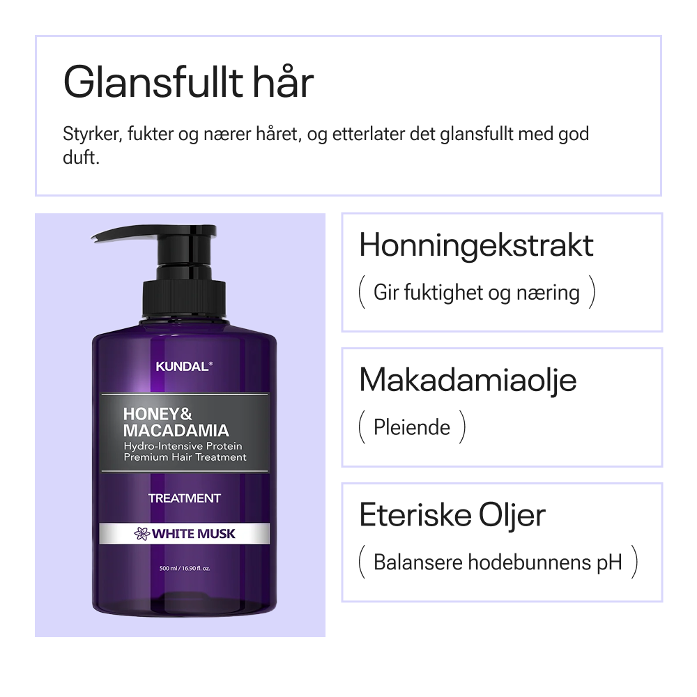 Kundal Honey &amp; Macadamia Treatment White Musk 500ml