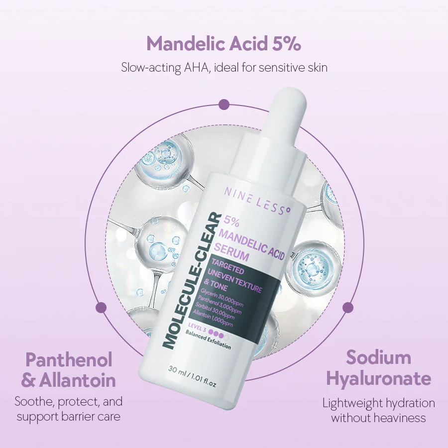 Nine Less Molecule-Clear 5% Mandelic Acid Serum