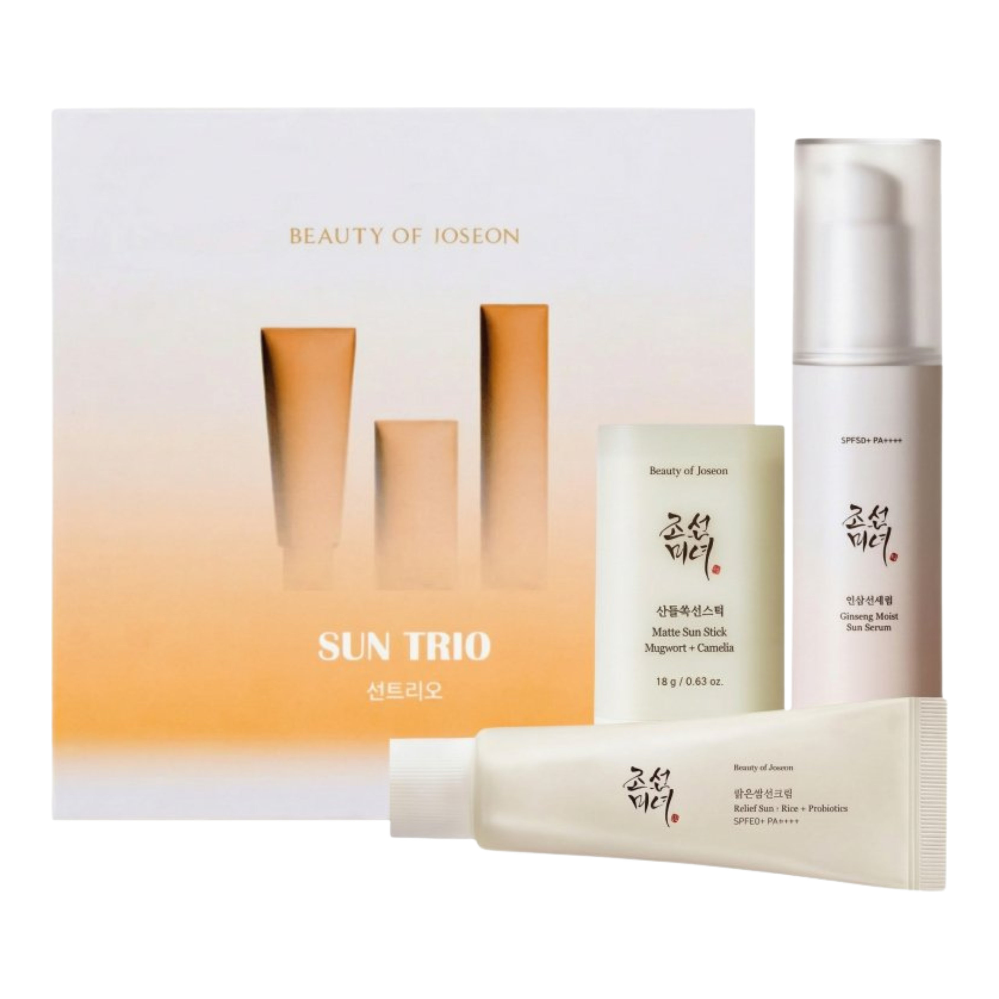 Beauty Of Joseon Sun Trio (Relief Sun, Ginseng Moist Sun Serum, Matte Sun Stick)