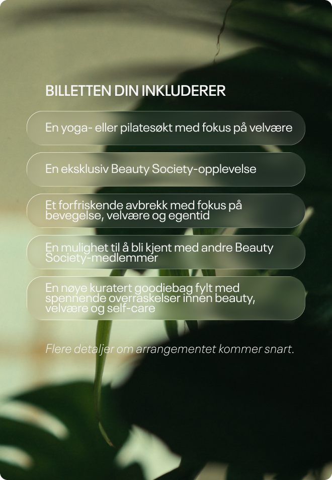 Beauty Society Wellness Event: Yoga or Pilates Movement