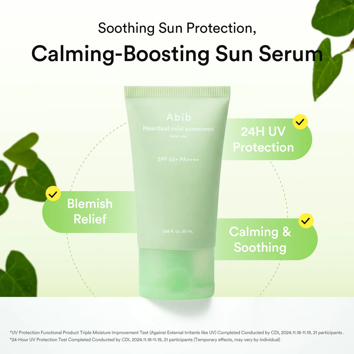 Abib Heartleaf Mild Sunscreen Relief Tube