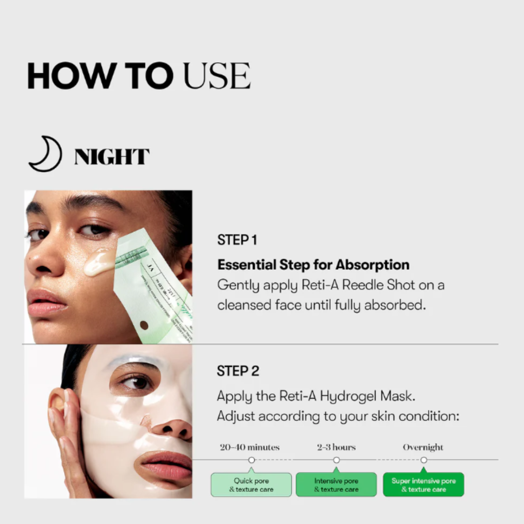 VT Cosmetics Reti-A Reedle Shot 100 2 Step Hydrogel Mask