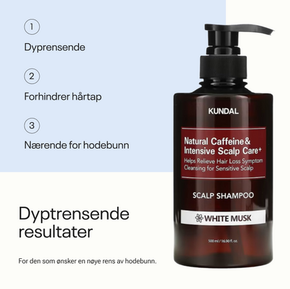 Kundal Natural Caffeine &amp; Intensive Scalp Care+ Scalp Shampoo White Musk