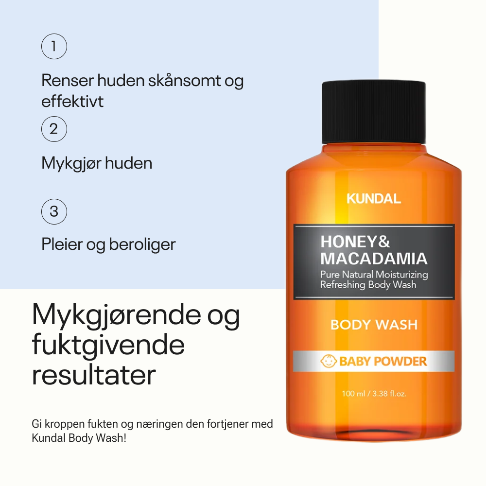 Kundal Honey &amp; Macadamia Pure Body Wash Baby Powder 100 ml