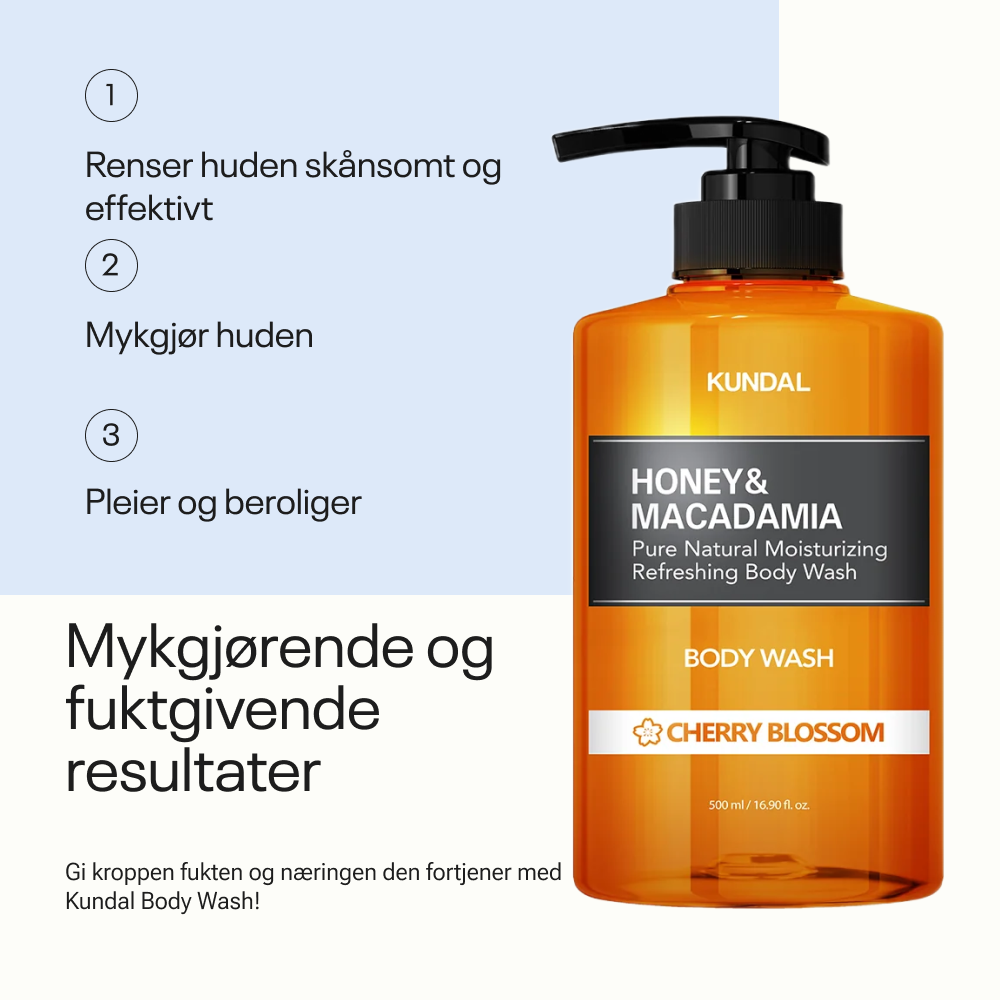 Kundal Honey &amp; Macadamia Pure Body Wash Cherry Blossom 500ml