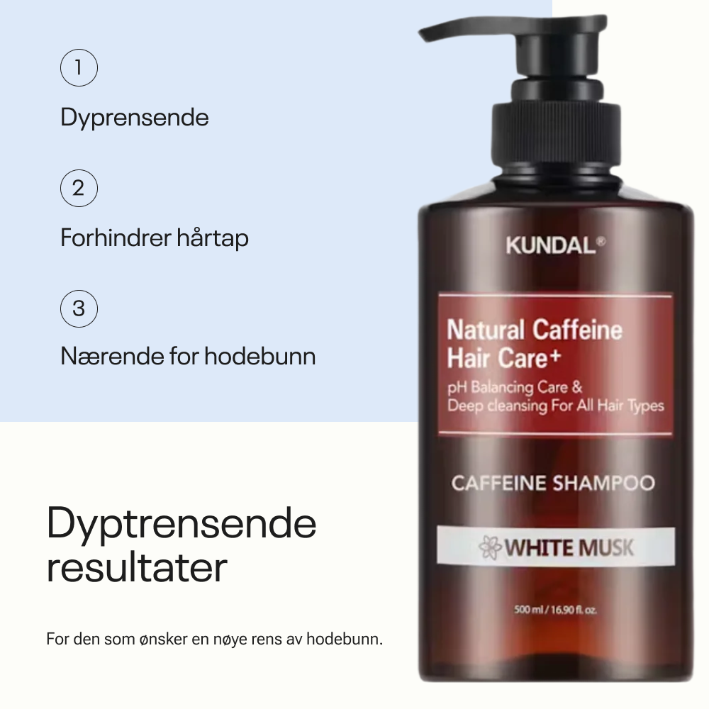 Kundal Natural Caffeine &amp; Intensive Scalp Care+ Shampoo White Musk 500ml