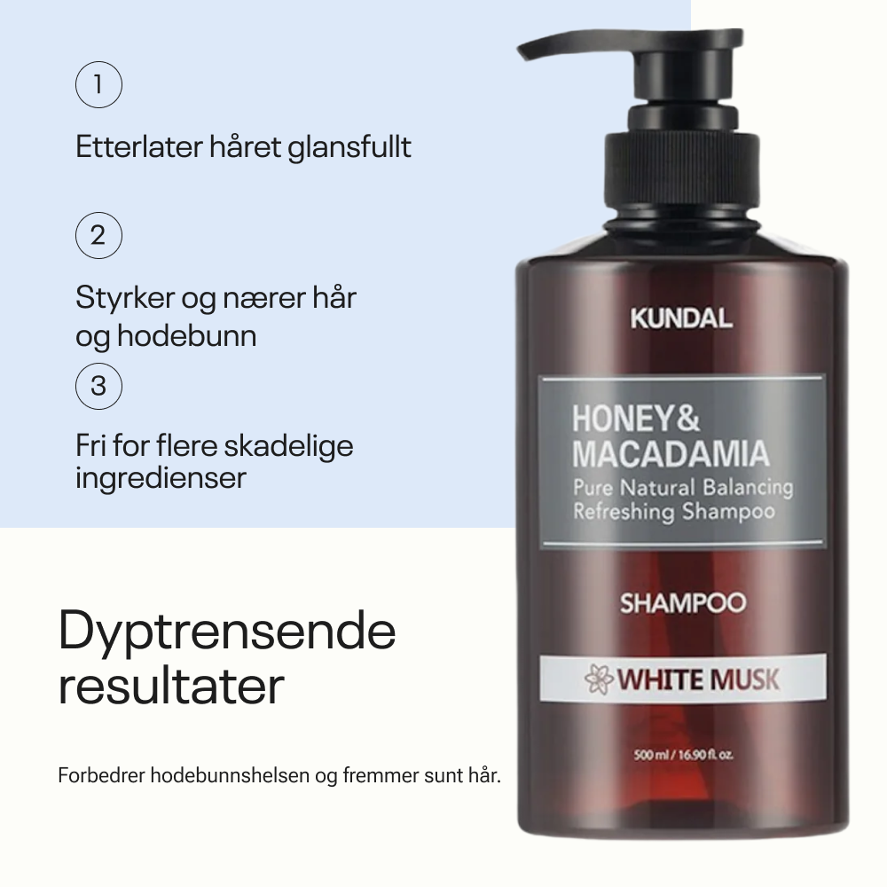 Kundal Honey &amp; Macadamia Pure Natural Refreshing Shampoo White Musk 500ml
