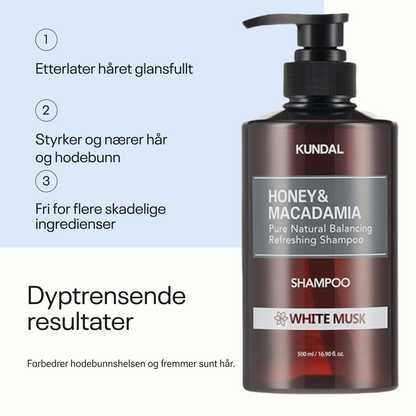 Kundal Honey &amp; Macadamia Pure Natural Refreshing Shampoo White Musk 500ml