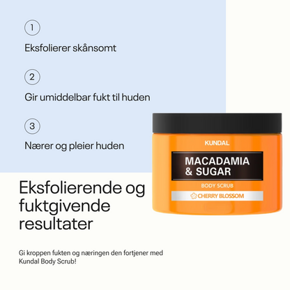 Kundal Macadamia &amp; Sugar Body Scrub Cherry Blossom 550 g