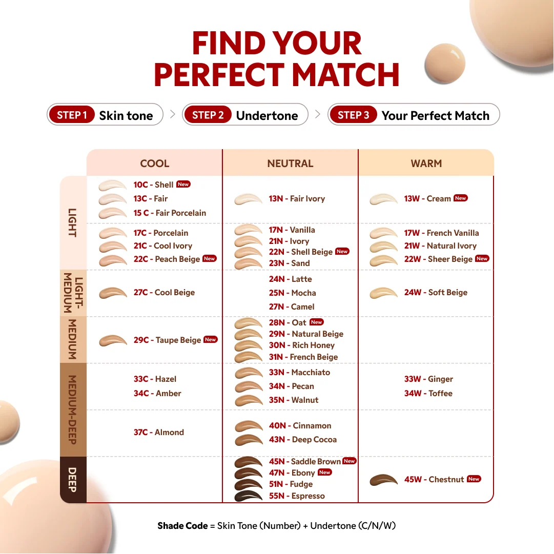TIRTIR Mask Fit Red Cushion 6 Shade Trial Kit (33C-34W) - Medium Deep