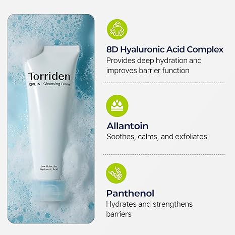 Torriden Dive In Low Molecular Hyaluronic Acid Cleansing Foam