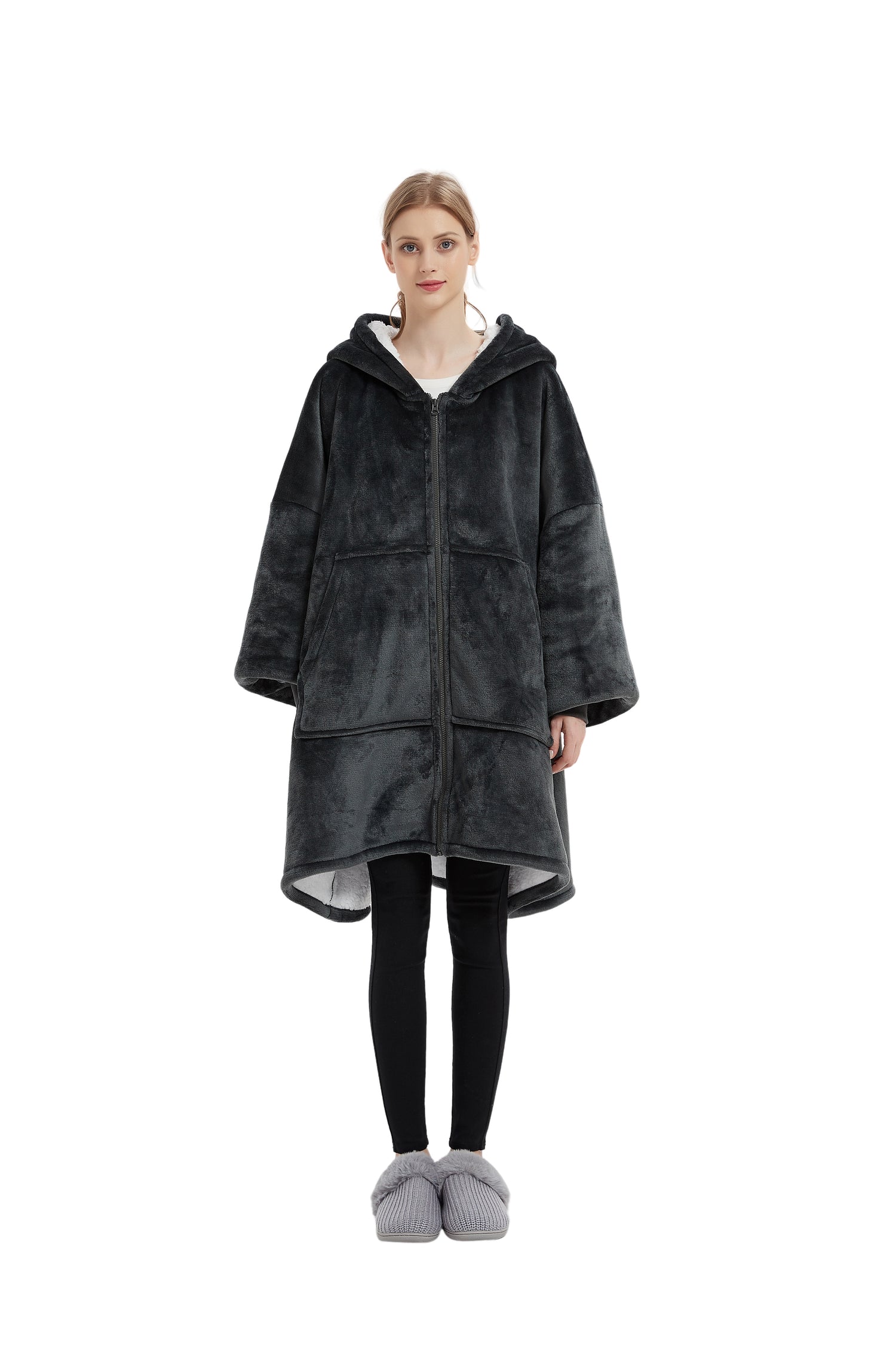 Beauty Mall Kosegenser I Flanell – Svart