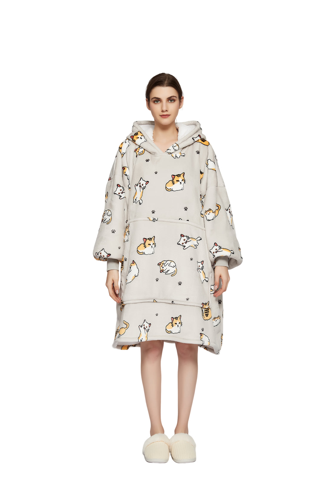 Beauty Mall Kosegenser I Flanell – Hvit Med Dyremønster