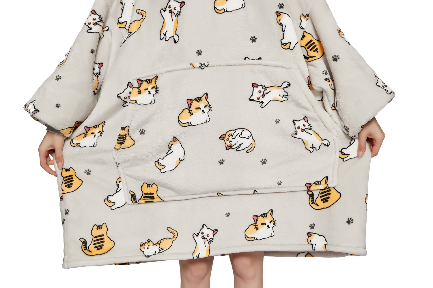 Beauty Mall Kosegenser I Flanell – Hvit Med Dyremønster