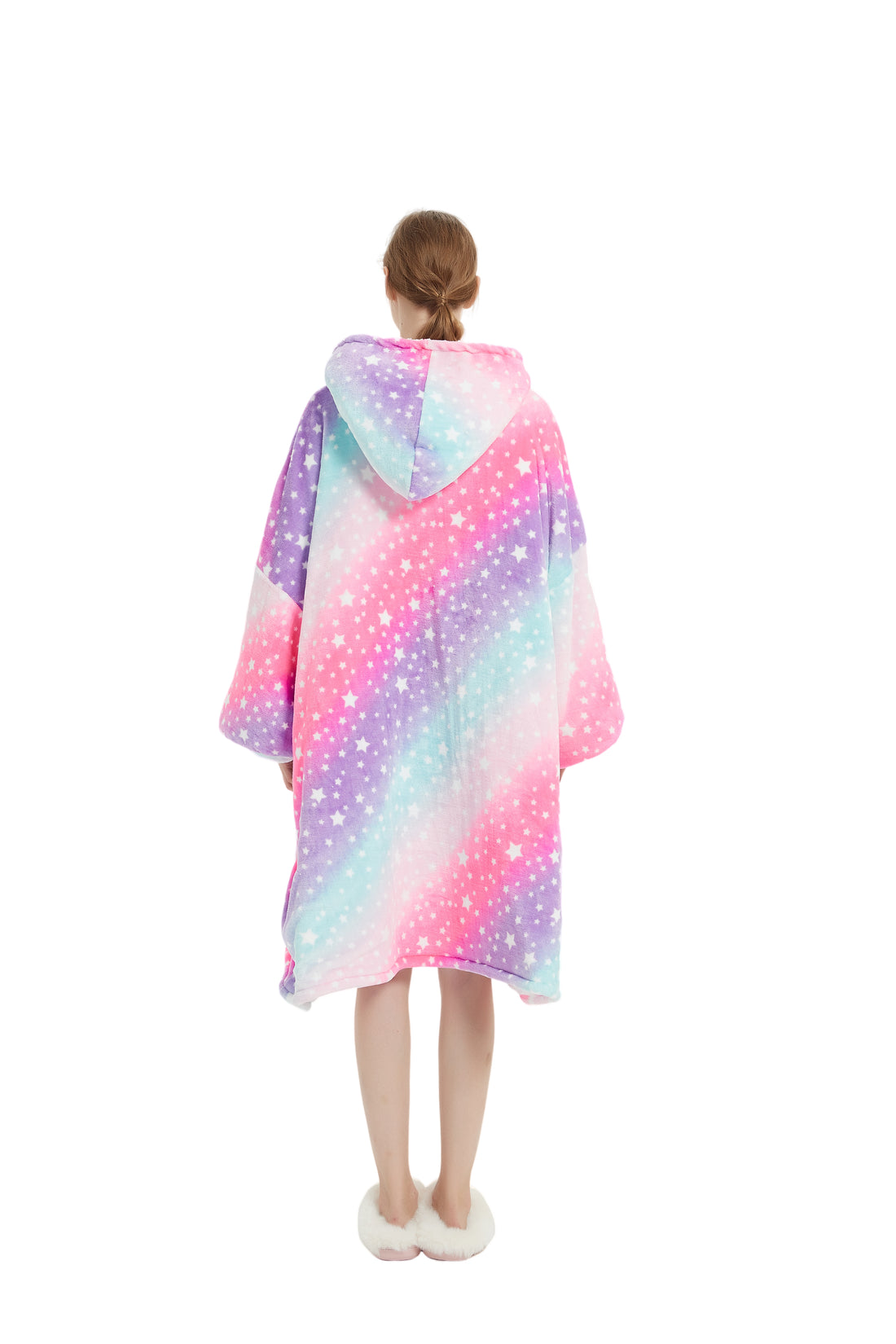 Beauty Mall Kosegenser I Flanell - Regnbuepastell