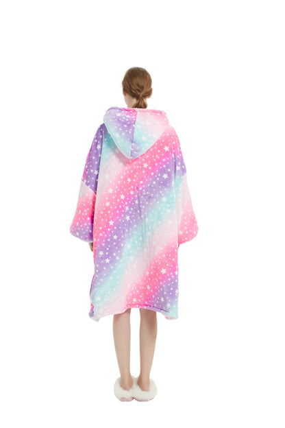 Beauty Mall Kosegenser I Flanell - Regnbuepastell