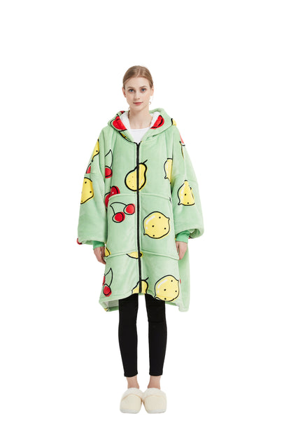 Beauty Mall Kosegenser Med Fruktmønster – Lysegrønn