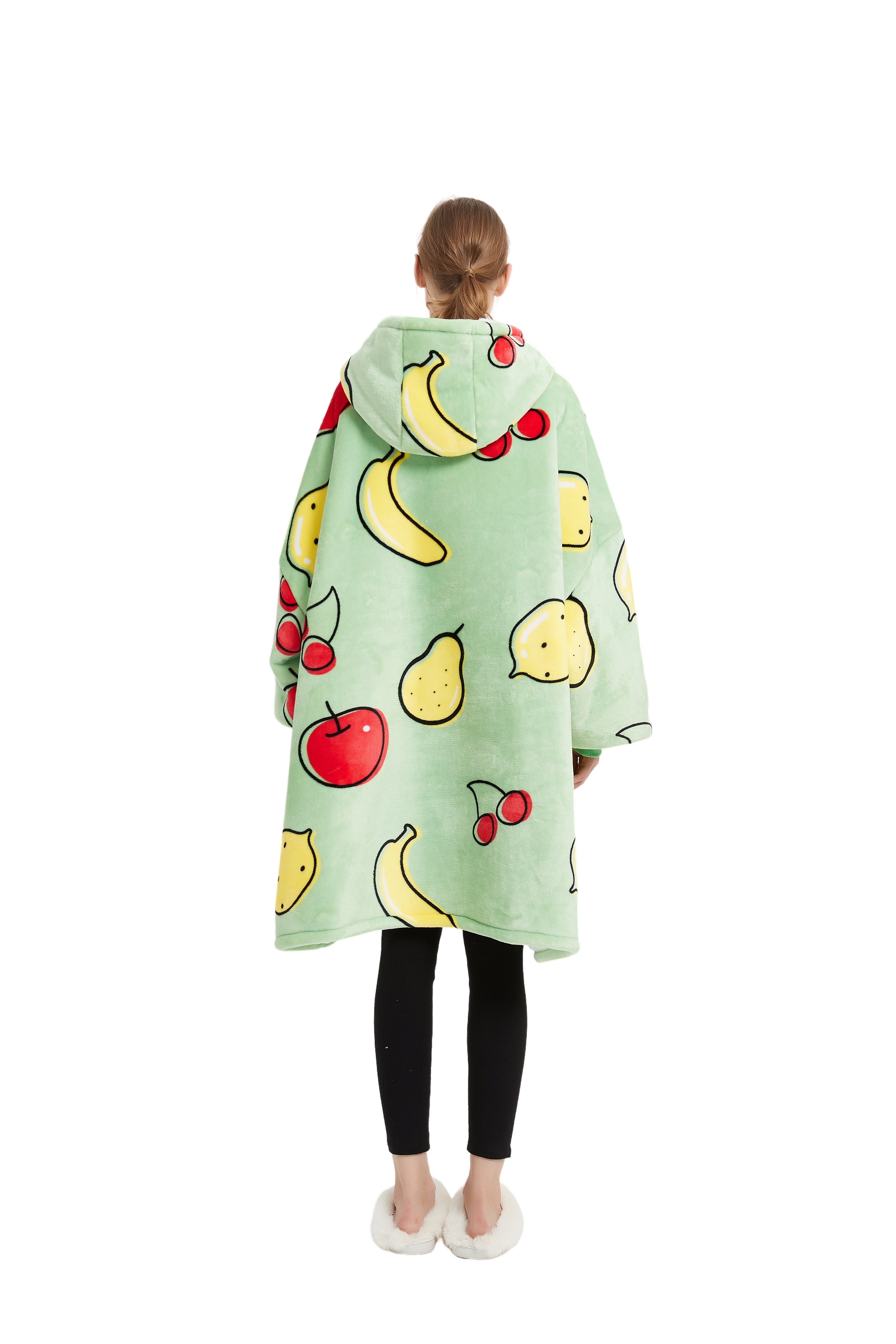 Beauty Mall Kosegenser Med Fruktmønster – Lysegrønn