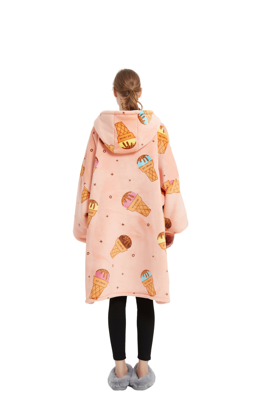 Beauty Mall Kosegenser Med Iskremmønster – Fersken