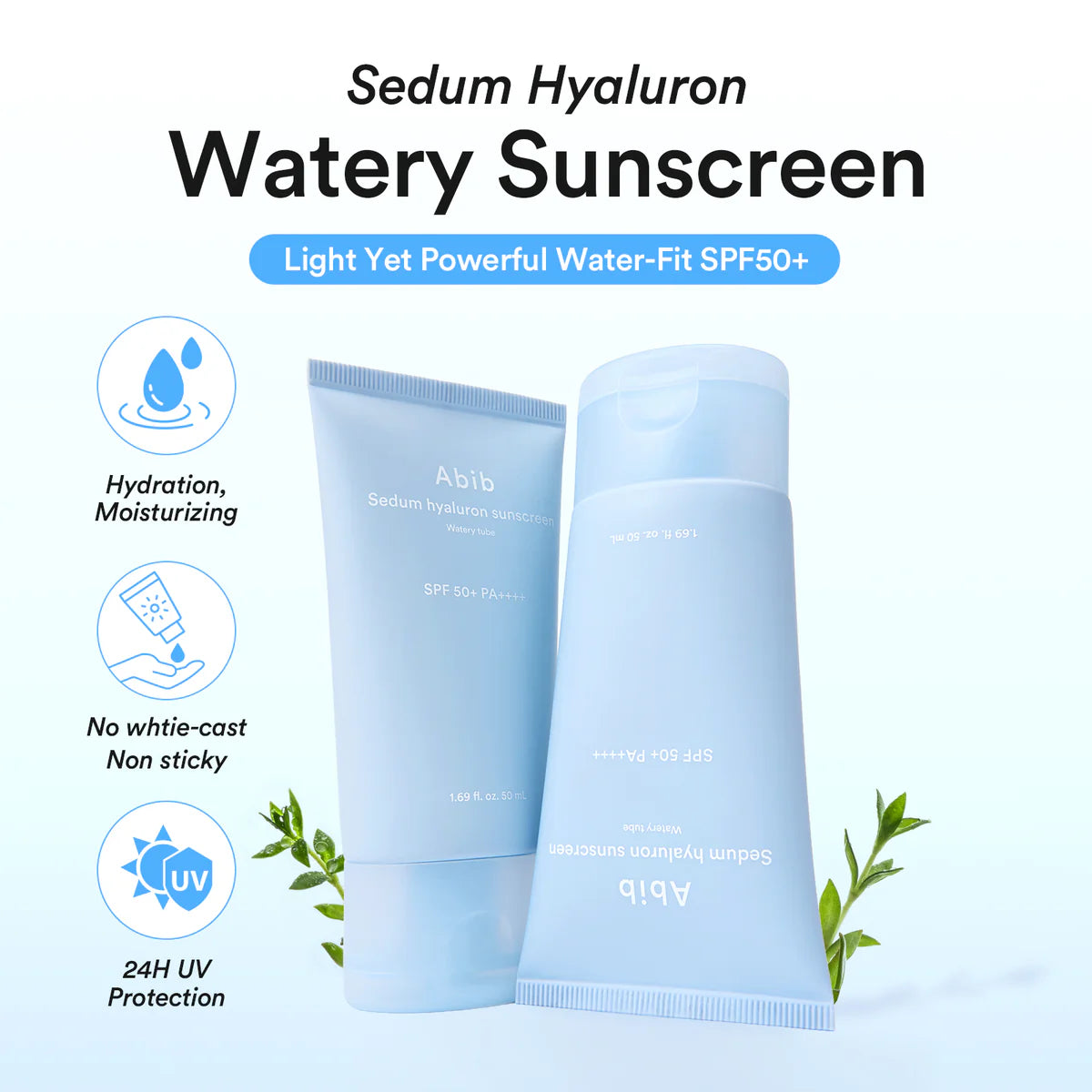 Abib Sedum Hyaluron Sunscreen Watery Tube