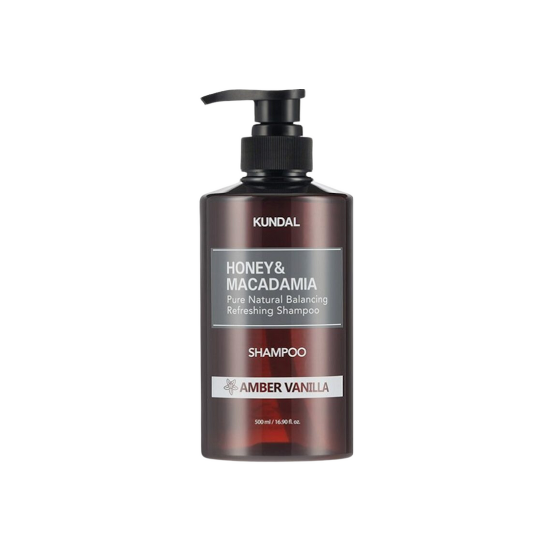 Kundal Honey & Macadamia Pure Natural Refreshing Shampoo Amber Vanilla 500ml