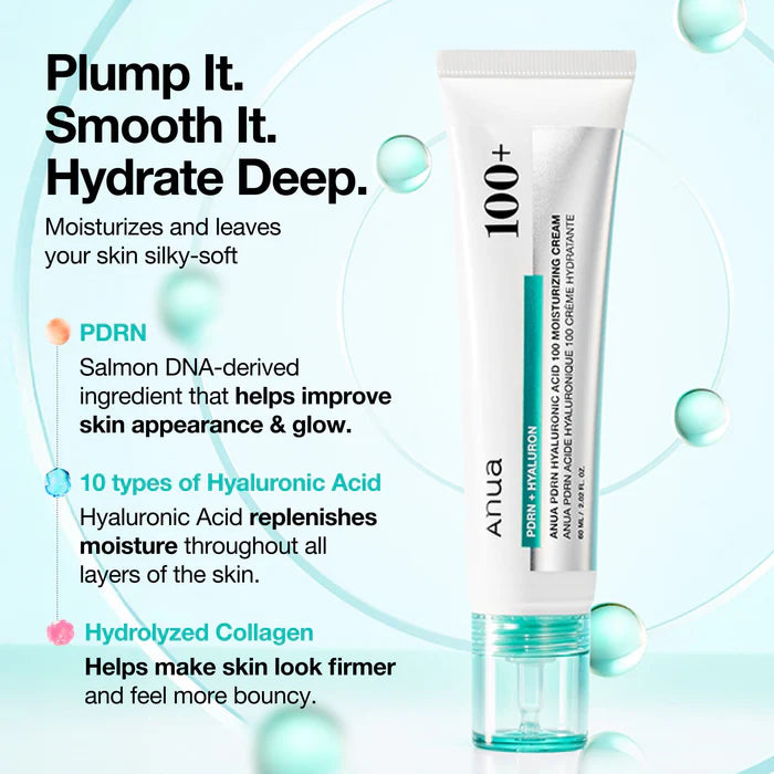 Anua PDRN Hyaluronic Acid 100 Moisturizing Cream