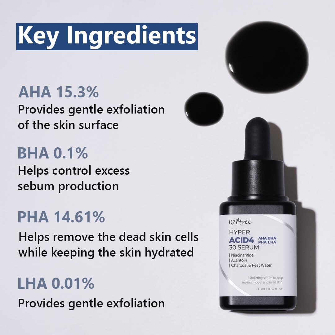Isntree Hyper Acid4 AHA BHA PHA LHA 30 Serum 20ml