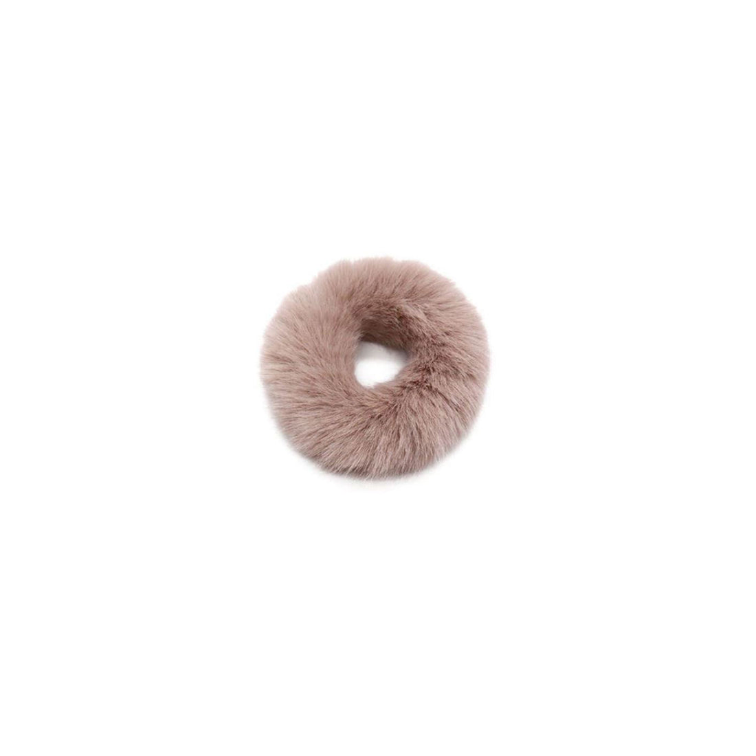 BEAUTY MALL FLUFFY HAIR TIE - LIGHT BROWN 1