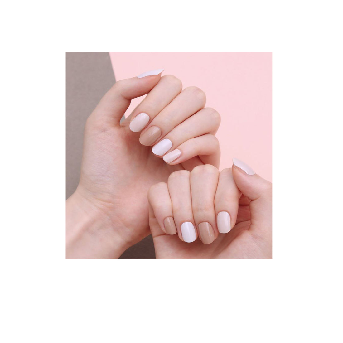 GLOSSY BLOSSOM GEL NAIL STRIPS BEIGE DAY