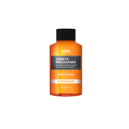 HONEY &amp; MACADAMIA PURE BODY WASH WHITE MUSK 100 ml