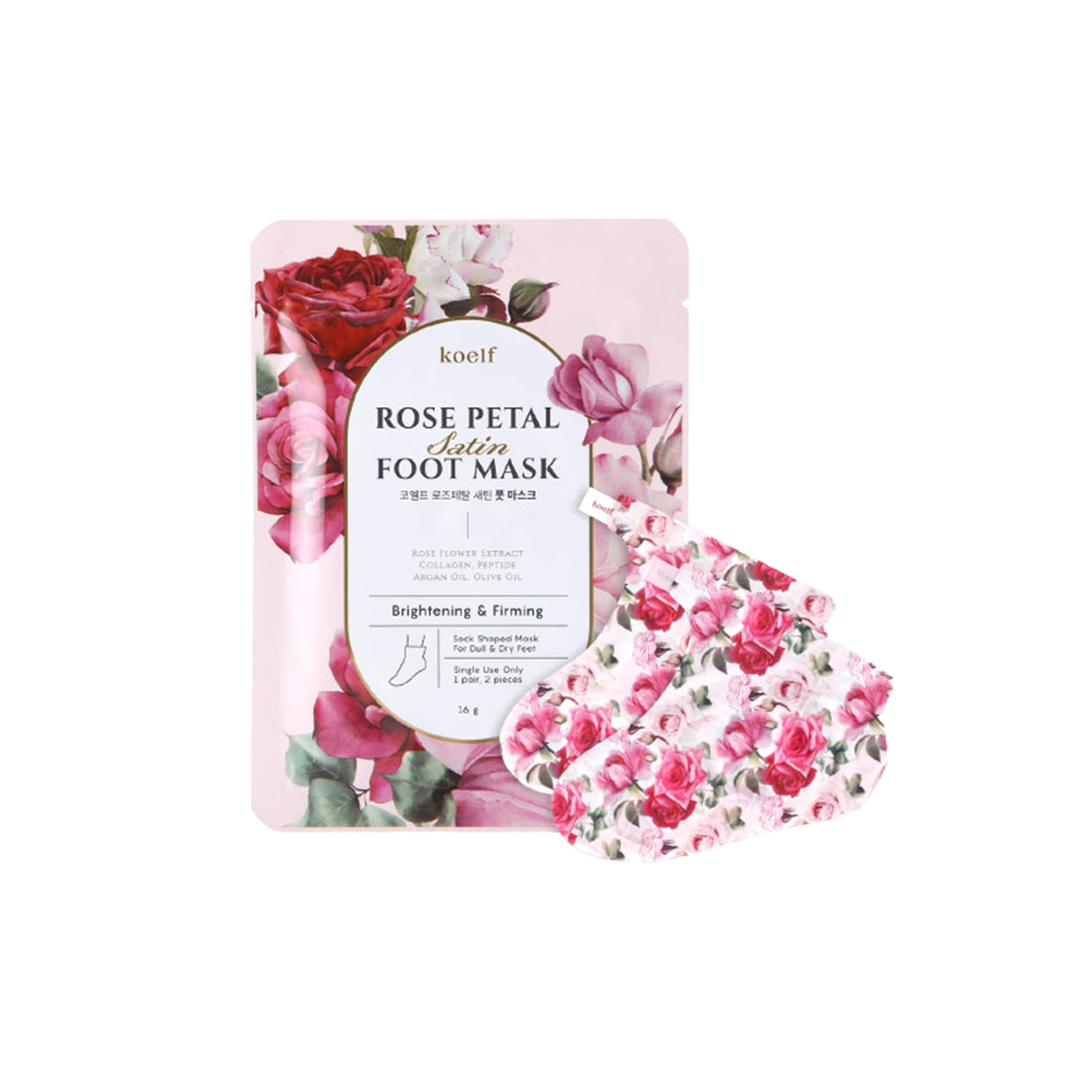 Koelf Rose Petal Satin Foot Mask